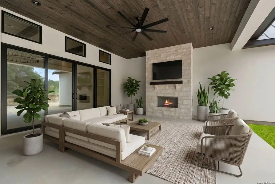 Exterior details and patio area of a home in , San Antonio (Image 4).