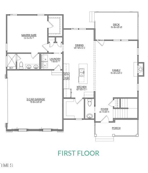 Rose - 1st Floor Plan - Side Load Garag