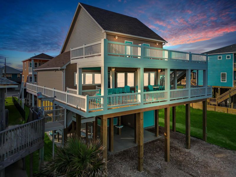 Exterior details and patio area of a home in , Crystal Beach (Image 31). Exterior details and patio area of a home in , Crystal Beach (Image 31).
