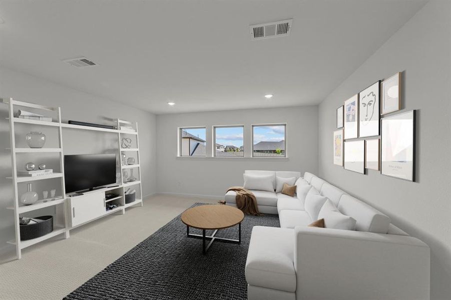 Furnished interior view inside a new home in Treeline, Justin (Image 8).