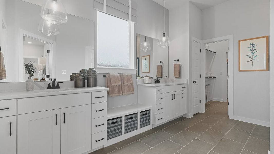 Representative furnished interior of a home built from the Wilson by Chesmar Homes in Lariat, Liberty Hill (Image 17).