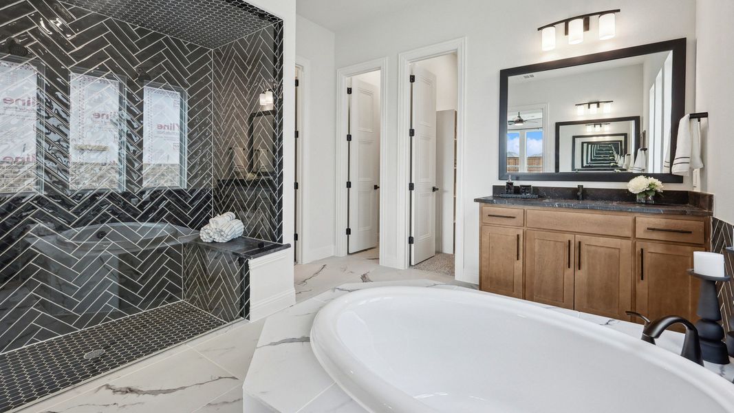 Representative furnished interior of a home built from the Cornell by Brightland Homes in Green Meadows Premier, Celina (Image 18).