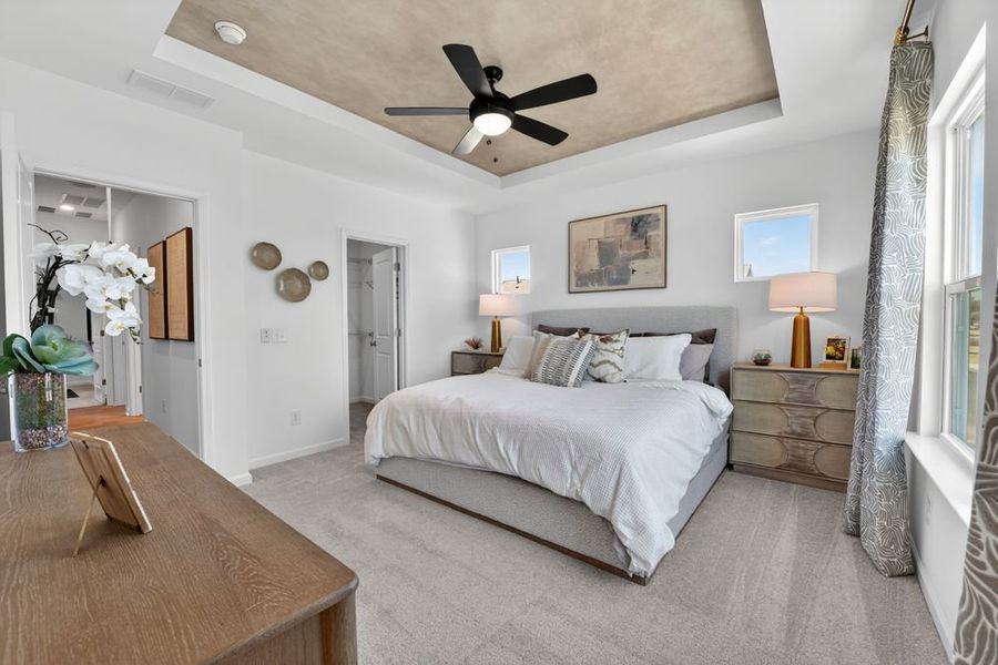 Furnished interior view inside a new home in Indian Trail Townhomes, Indian Trail (Image 12). Furnished interior view inside a new home in Indian Trail Townhomes, Indian Trail (Image 12).