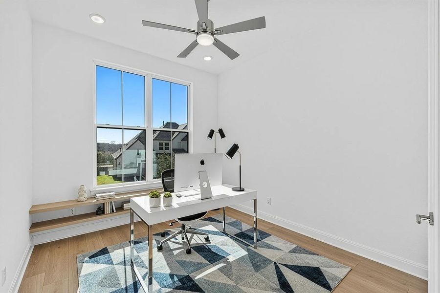 Furnished interior view inside a new home in Wolf Ranch West Bend - 60', Georgetown (Image 3).