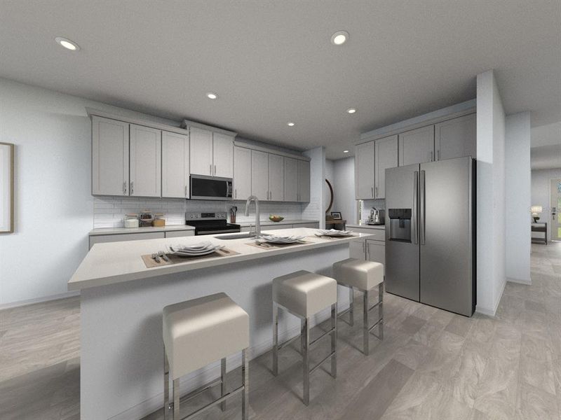 Furnished interior view inside a new home in The Grove at Stuart Crossing - Signature Series, Bartow (Image 4).