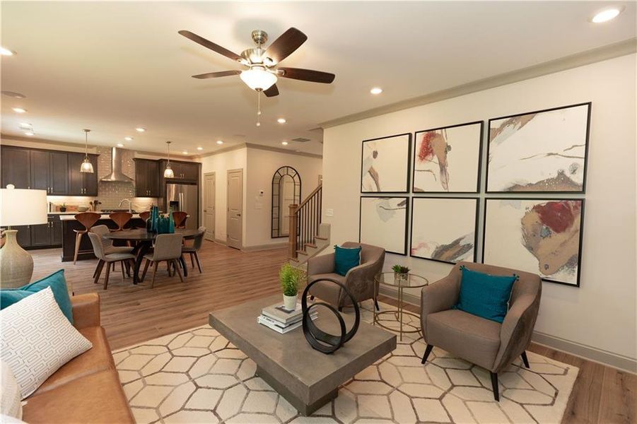 Furnished interior view inside a new home in Waterhaven Single Family, Cumming (Image 20).