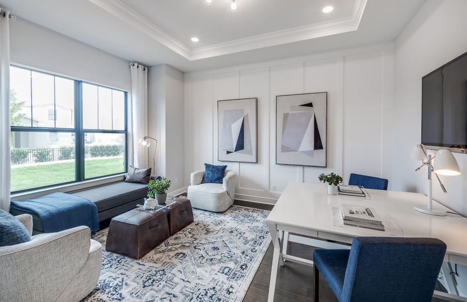 Furnished interior view inside a new home in Hendrix Reserve, Lake Worth (Image 2). Furnished interior view inside a new home in Hendrix Reserve, Lake Worth (Image 2).