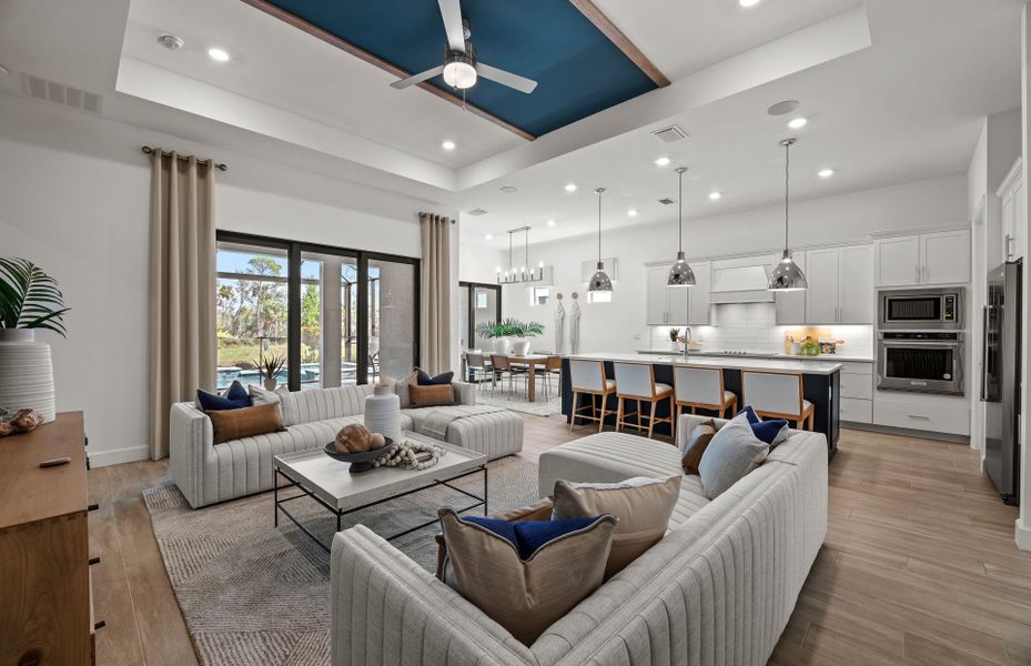 Open-concept floor plan