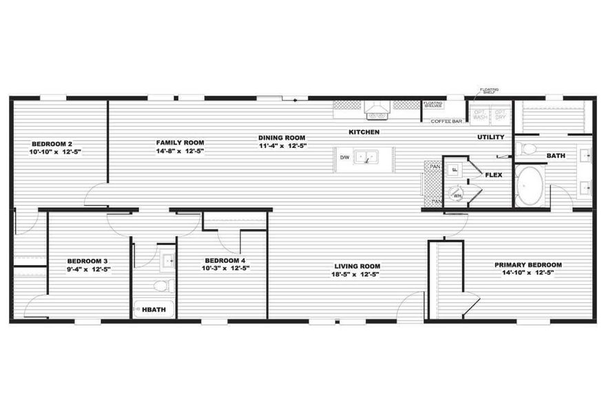 2D floor plan layout of this home in , Bonneau, SC (Image 3). 2D floor plan layout of this home in , Bonneau, SC (Image 3).