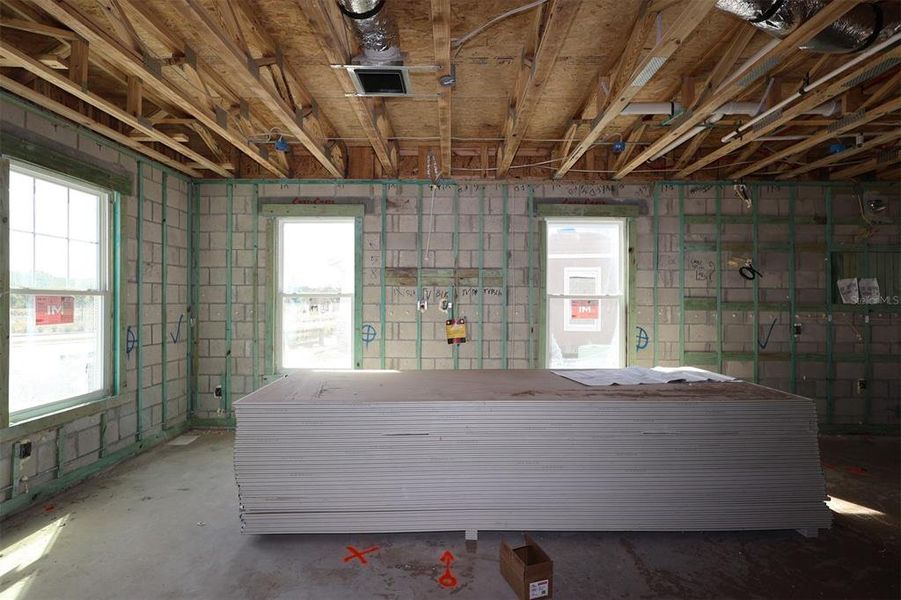 In-progress construction of a new home in Center Lake on the Park, St. Cloud, FL (Image 11).