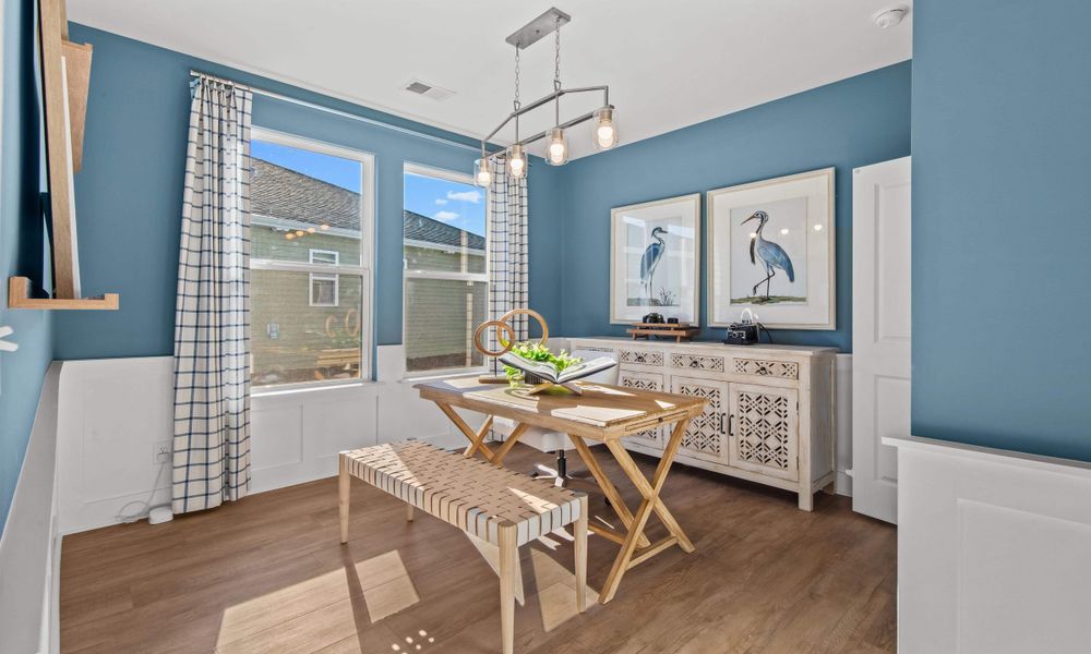 Representative furnished interior of a home built from the The Longboard by Chesapeake Homes in Bridgewater - Shorehaven Village, Little River (Image 39).