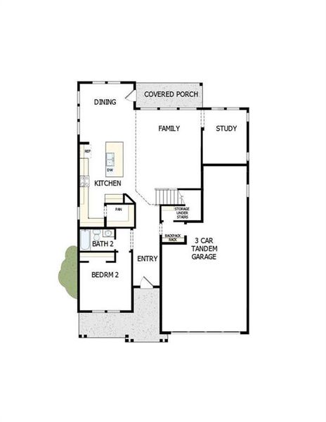 2D floor plan layout of this home in Settingdown Farms, Cumming, GA (Image 4).