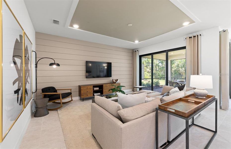 Furnished interior view inside a new home in The Strand at Cedar Grove, North Port (Image 12).