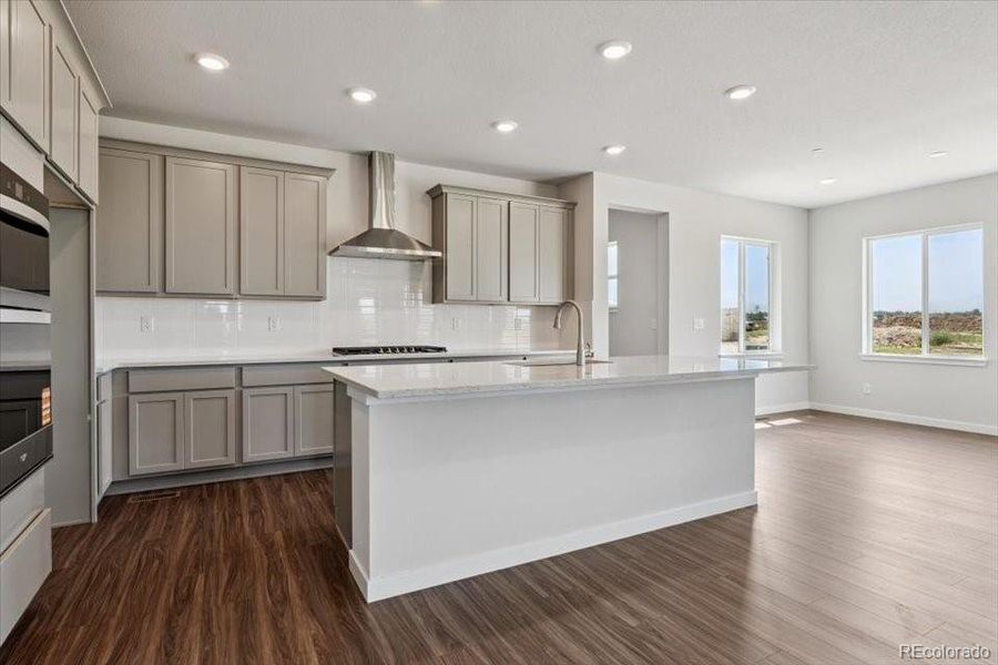 Furnished interior view inside a new home in Prestige Collection at Parkdale Commons, Erie (Image 9). Furnished interior view inside a new home in Prestige Collection at Parkdale Commons, Erie (Image 9).