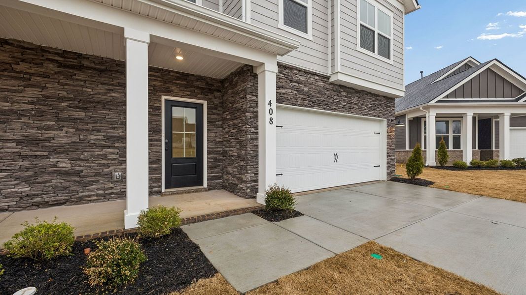 Representative exterior details of a home built from the Dijon B by D.R. Horton in Harvest Point, Spring Hill (Image 4). Representative exterior details of a home built from the Dijon B by D.R. Horton in Harvest Point, Spring Hill (Image 4).