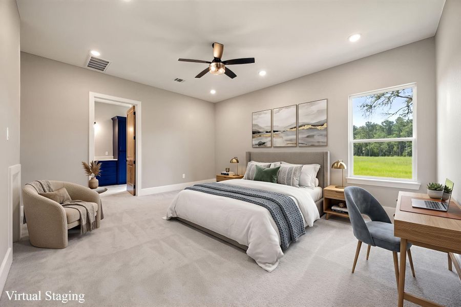 Furnished interior view inside a new home in , New Waverly (Image 18).