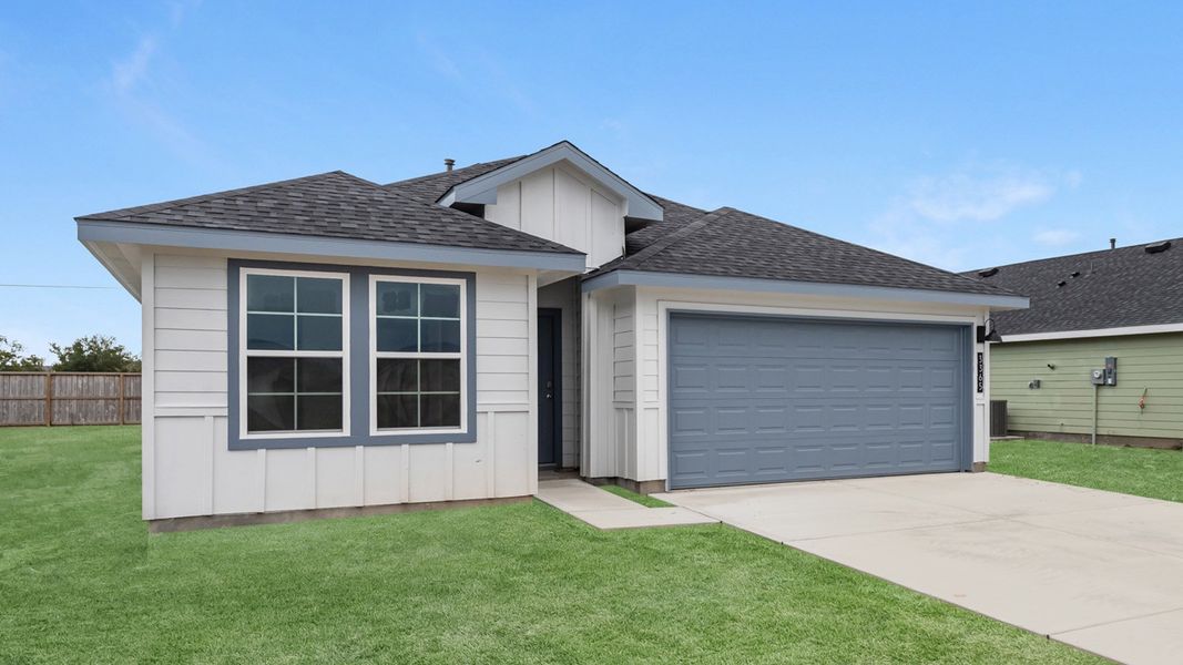 Front exterior of a new home in Reserve at Mallard Lakes, Orange, TX, highlighting curb appeal (Image 17). Front exterior of a new home in Reserve at Mallard Lakes, Orange, TX, highlighting curb appeal (Image 17).