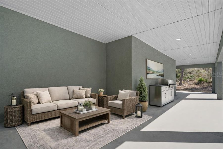 Exterior details and patio area of a home in , Webster (Image 37).