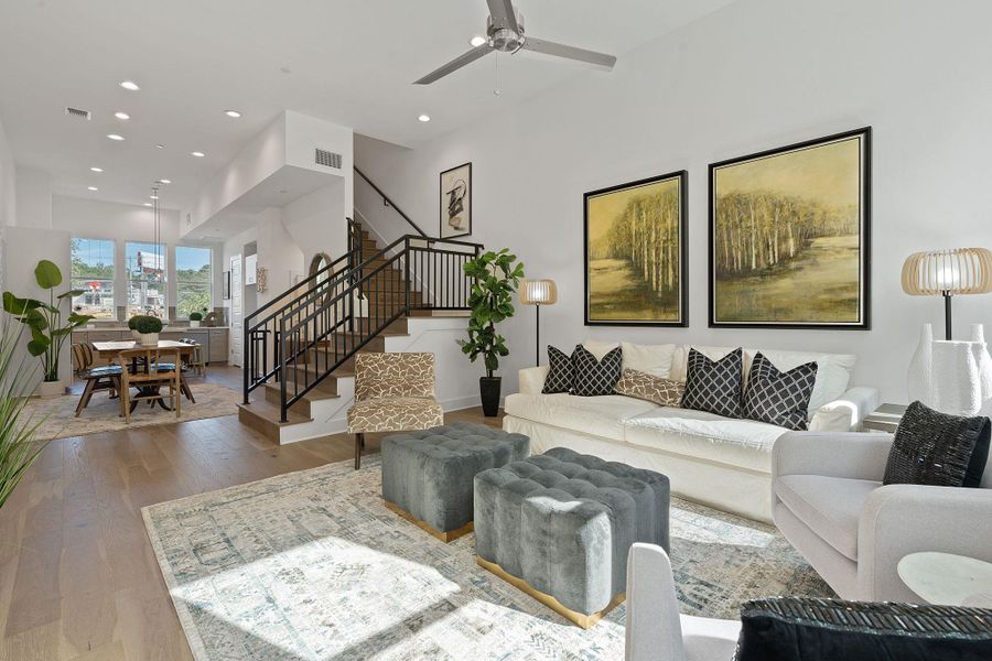 Furnished interior view inside a new home in Bluebonnet Lofts, Austin (Image 18).