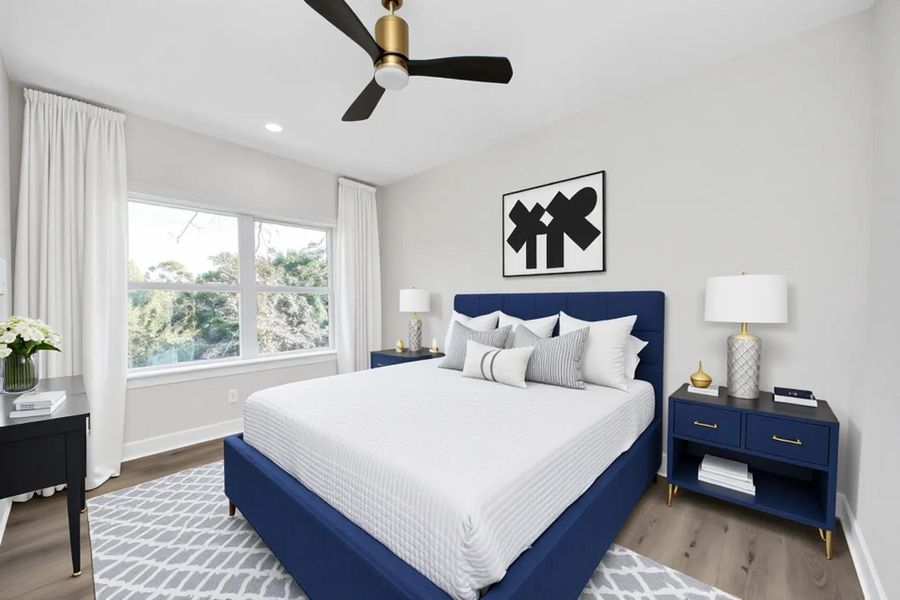 3rd floor bedroom with ensuite bathroom.
