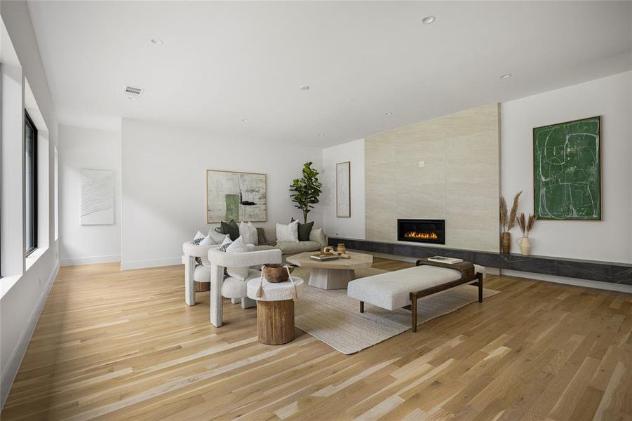 Furnished interior view inside a new home in , Dallas (Image 13).