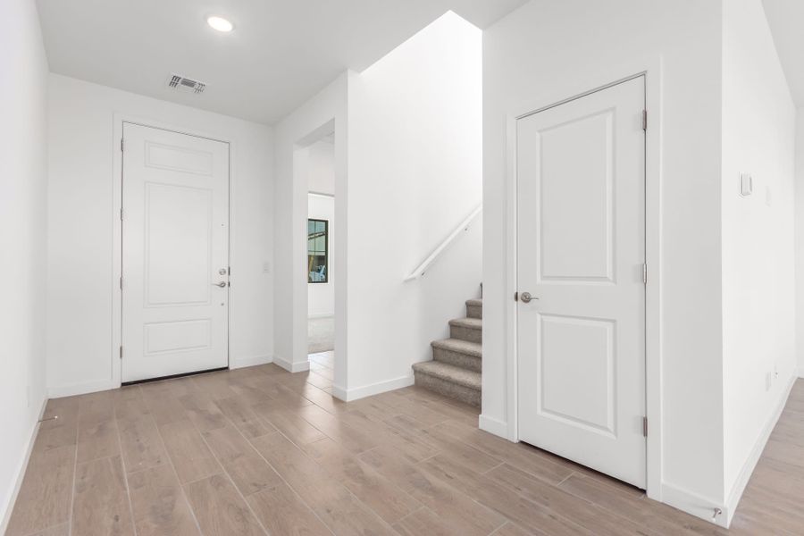 Lot 71 | Front door & stairway | Holden | Rev at Eastmark | Mesa, AZ | Landsea Homes