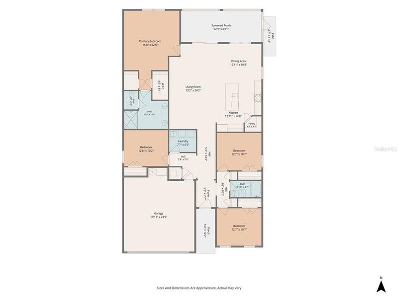 2D floor plan layout of this home in Star Farms at Lakewood Ranch, Bradenton, FL (Image 5). 2D floor plan layout of this home in Star Farms at Lakewood Ranch, Bradenton, FL (Image 5).