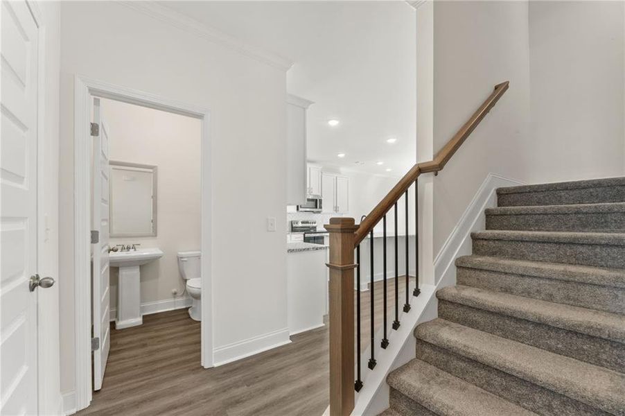 Furnished interior view inside a new home in Mulberry Summit, Flowery Branch (Image 6). Furnished interior view inside a new home in Mulberry Summit, Flowery Branch (Image 6).