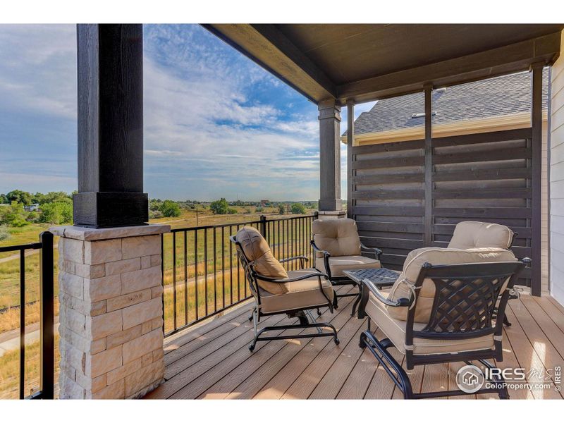 Additional living space and privacy on Covered Deck