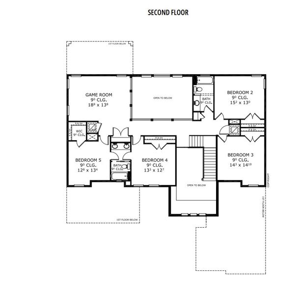 2D floor plan layout for the Brooke - Regency Series | 70' Wide Lots by ICI Homes in Woodhaven, Port Orange, FL (Image 4).