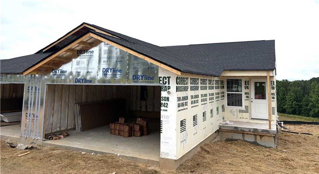 In-progress construction of a new home in Villas at Gold Creek, Dawsonville, GA (Image 5). In-progress construction of a new home in Villas at Gold Creek, Dawsonville, GA (Image 5).