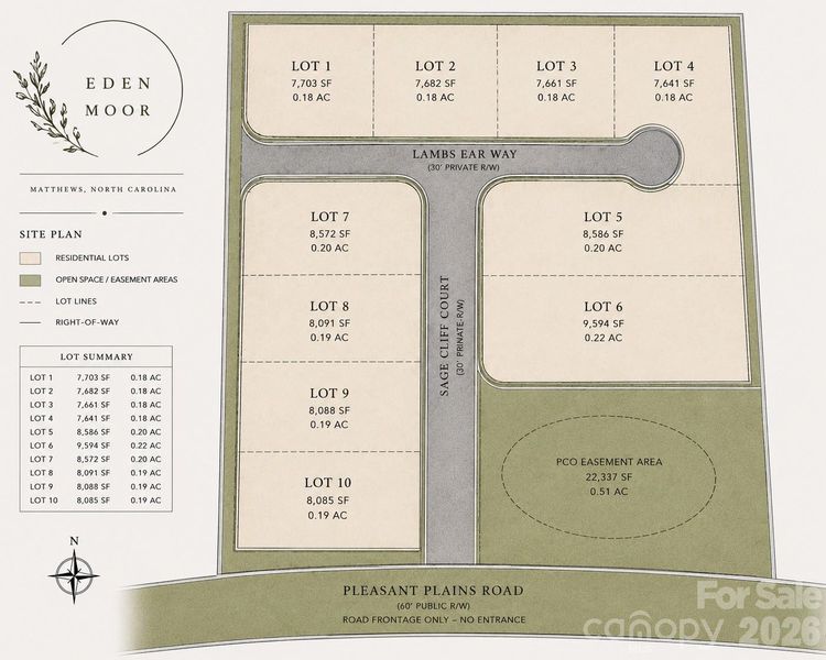 Welcome to Edenmoor!  4003 Sage Cliff is Lot 10.