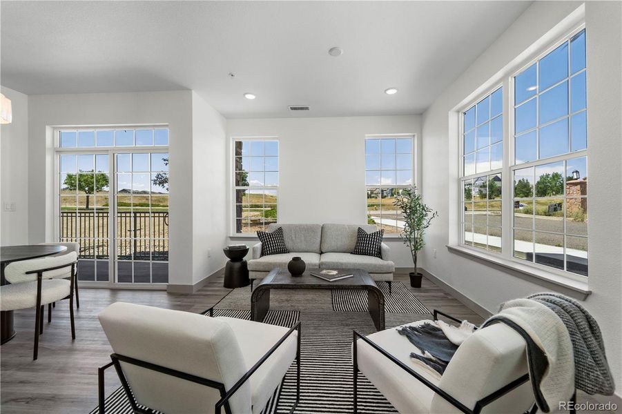 Furnished interior view inside a new home in Hunters Chase at Stroh Ranch, Parker (Image 24).