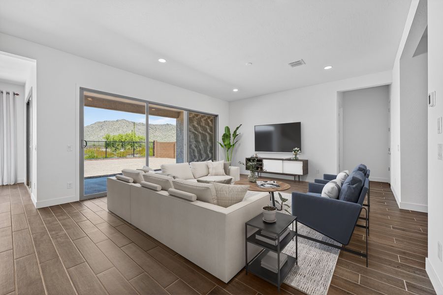 Furnished interior view inside a new home in Ladera Trails, Queen Creek (Image 7). Furnished interior view inside a new home in Ladera Trails, Queen Creek (Image 7).