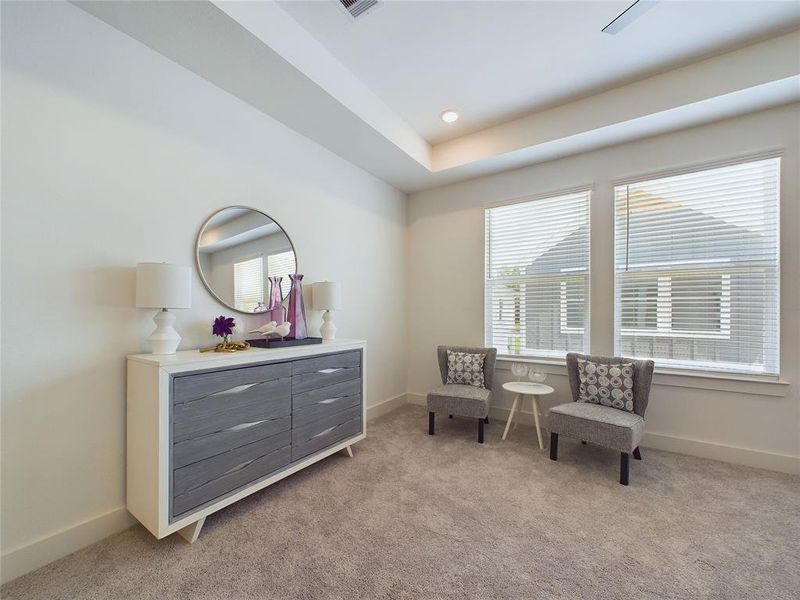 Another angle of the spacious primary bedroom