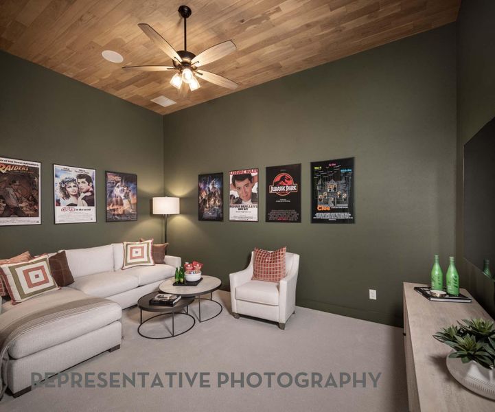 Furnished interior view inside a new home in Santa Rita Ranch, Liberty Hill (Image 6). Furnished interior view inside a new home in Santa Rita Ranch, Liberty Hill (Image 6).