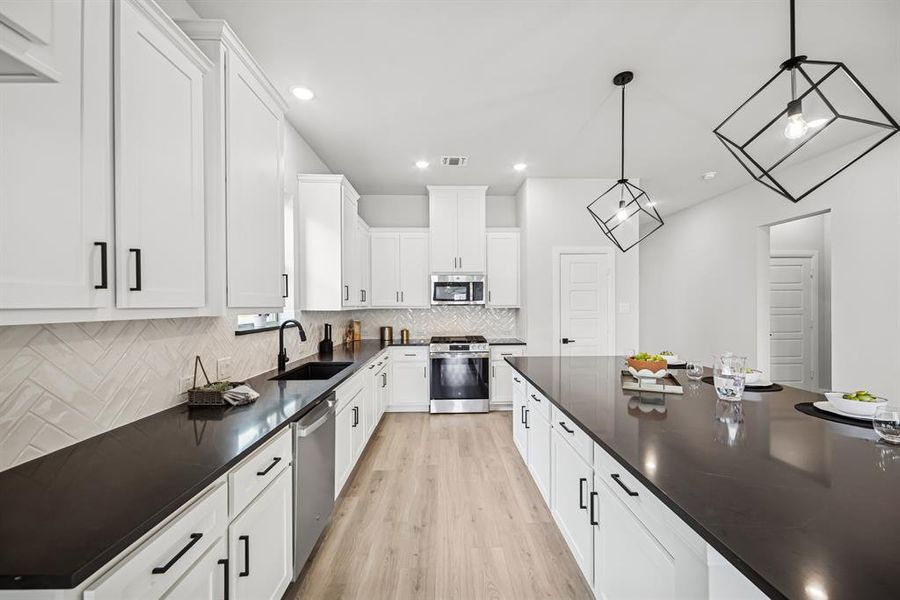 Furnished interior view inside a new home in Monterra - Gardens, Fate (Image 4). Furnished interior view inside a new home in Monterra - Gardens, Fate (Image 4).