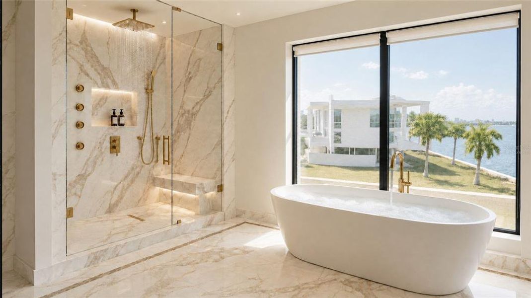 Furnished interior view inside a new home in , Sarasota (Image 18).