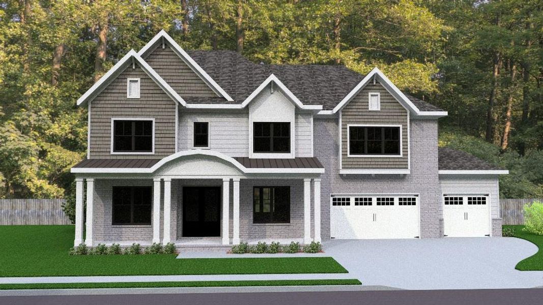 Front exterior of a new home in , Atlanta, GA, highlighting curb appeal (Image 1).