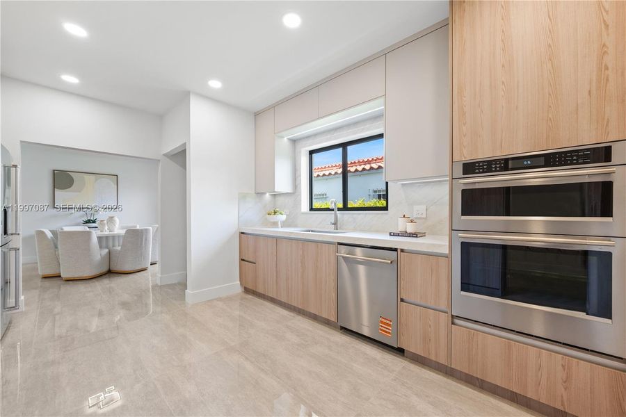 Furnished interior view inside a new home in , Miami Beach (Image 10). Furnished interior view inside a new home in , Miami Beach (Image 10).