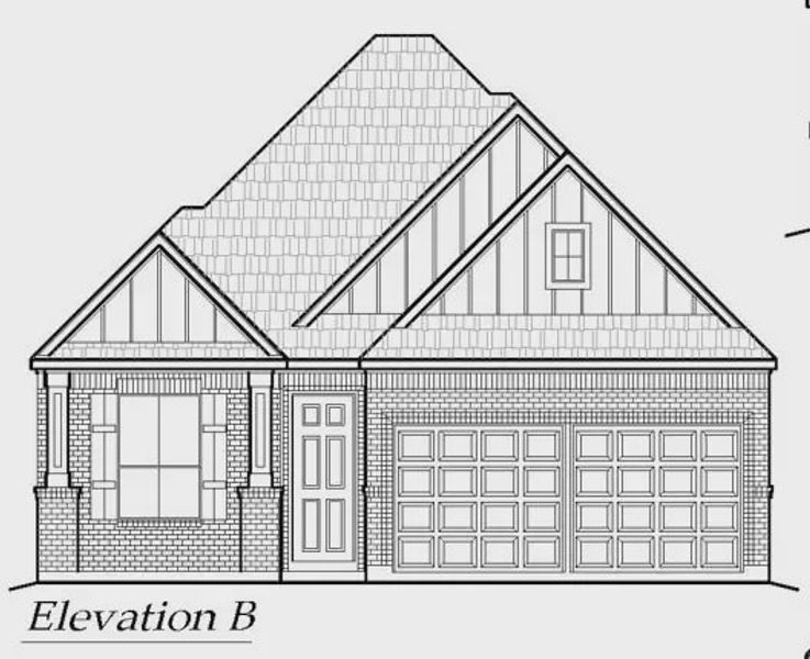 Exterior rendering of this home design in Summer Crest, Fort Worth, TX (Image 17).