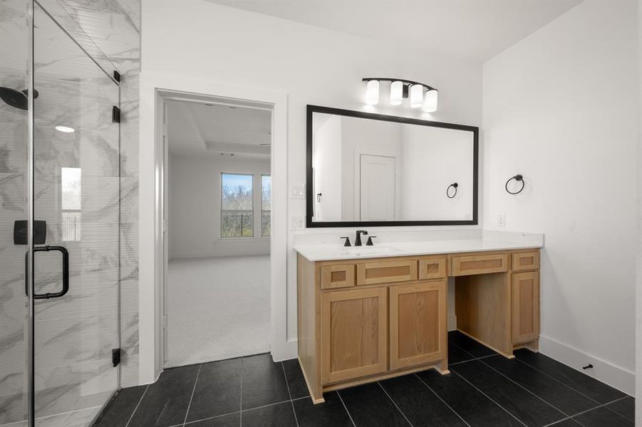 Furnished interior view inside a new home in High Country, Burleson (Image 17).