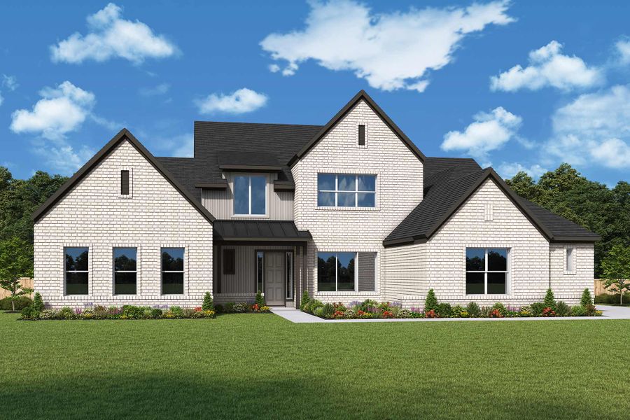 Representative exterior photo of a completed home built from the The Delgado by David Weekley Homes in Caliterra 100’, Dripping Springs, TX (Image 20). Representative exterior photo of a completed home built from the The Delgado by David Weekley Homes in Caliterra 100’, Dripping Springs, TX (Image 20).