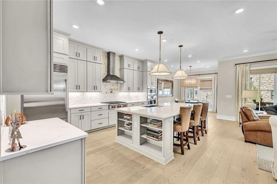 Furnished interior view inside a new home in Manning on the Square, Alpharetta (Image 15).