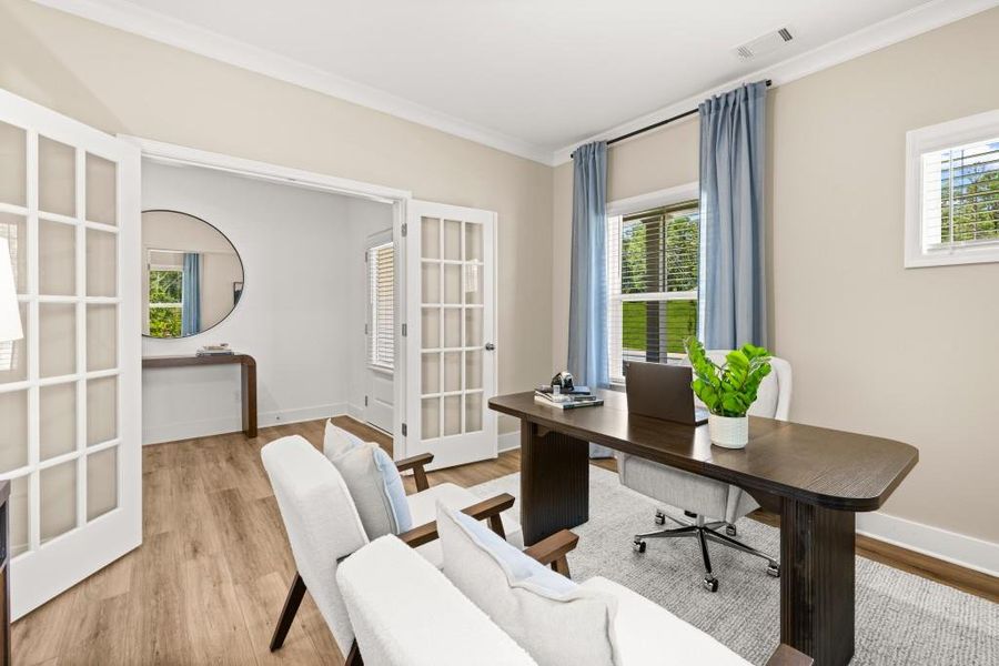 Furnished interior view inside a new home in Twelve Parks 55+, Sharpsburg (Image 12).