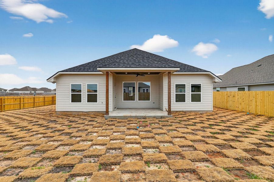 Exterior details and patio area of a home in , Snook (Image 26).