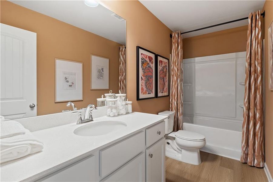 Furnished interior view inside a new home in Enclave at Evergreen, Fairburn (Image 36).