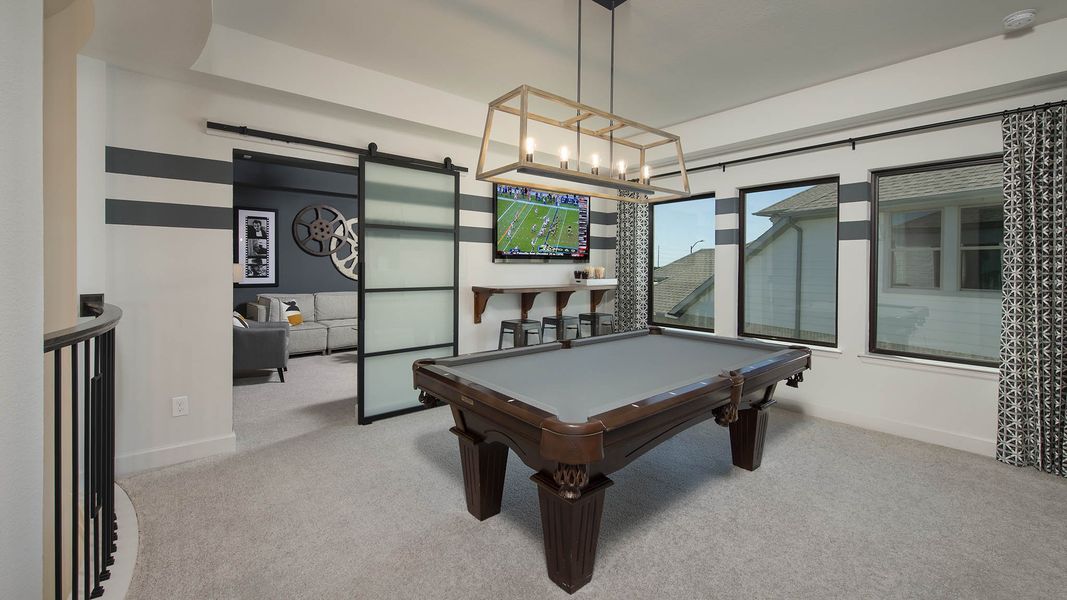 Furnished interior view inside a new home in Bridgeland, Cypress (Image 11).