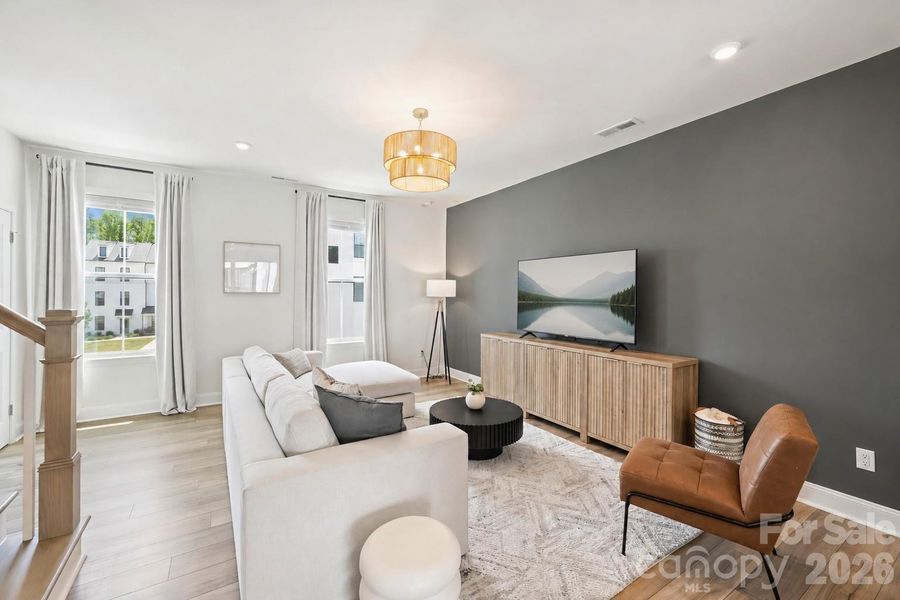 Furnished interior view inside a new home in The Townes of Cotswold, Charlotte (Image 13).