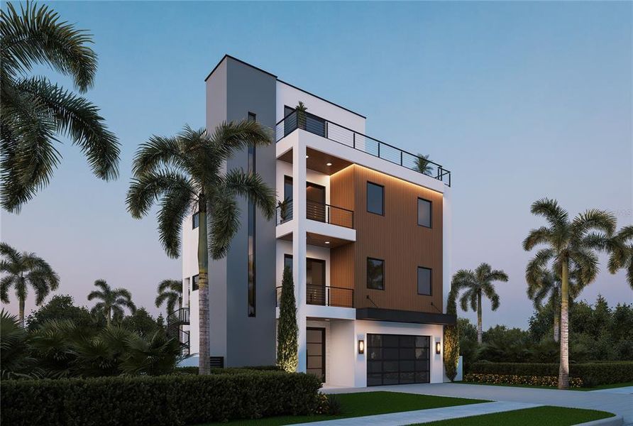 Front exterior of a new home in , Redington Shores, FL, highlighting curb appeal (Image 1).